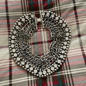 Jimmy Choo for H and M rhinestone and link multilayer statement necklace!